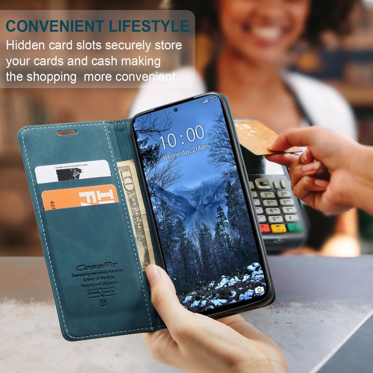 For Xiaomi Redmi Note 13 4G CaseMe 013 Multifunctional Horizontal Flip Leather Phone Case(Blue) by CaseMe