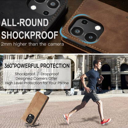 For Xiaomi Redmi Note 13 4G CaseMe 013 Multifunctional Horizontal Flip Leather Phone Case(Brown) by CaseMe