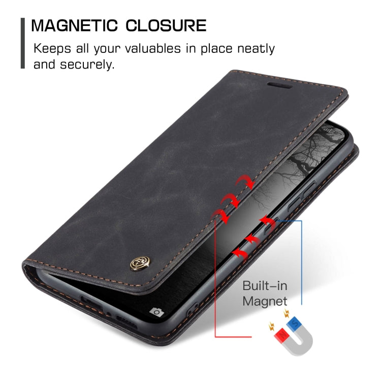 For Xiaomi Redmi Note 13 4G CaseMe 013 Multifunctional Horizontal Flip Leather Phone Case(Black) by CaseMe