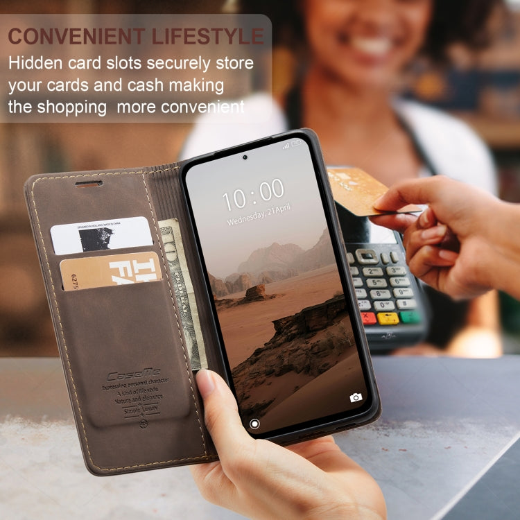 For Xiaomi Redmi Note 13 5G CaseMe 013 Multifunctional Horizontal Flip Leather Phone Case(Coffee) by CaseMe
