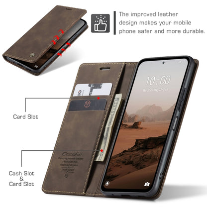 For Xiaomi Redmi Note 13 5G CaseMe 013 Multifunctional Horizontal Flip Leather Phone Case(Coffee) by CaseMe