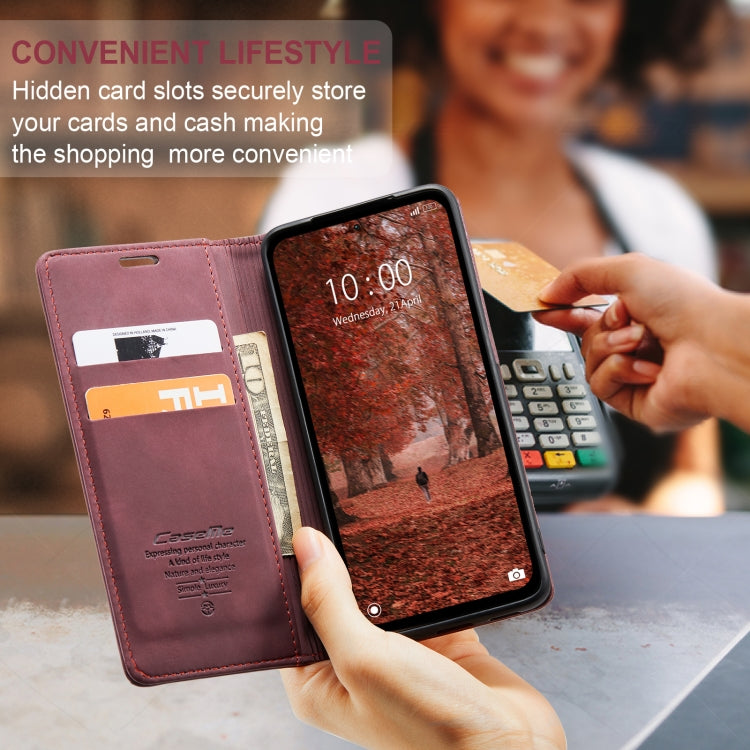For Xiaomi Redmi Note 13 5G CaseMe 013 Multifunctional Horizontal Flip Leather Phone Case(Wine Red) by CaseMe