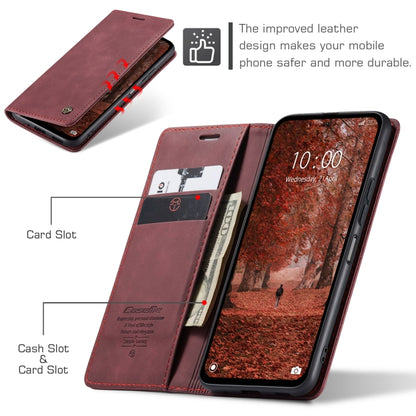 For Xiaomi Redmi Note 13 5G CaseMe 013 Multifunctional Horizontal Flip Leather Phone Case(Wine Red) by CaseMe