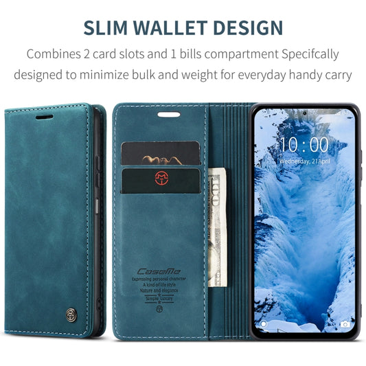 For Xiaomi Redmi Note 13 5G CaseMe 013 Multifunctional Horizontal Flip Leather Phone Case(Blue) by CaseMe
