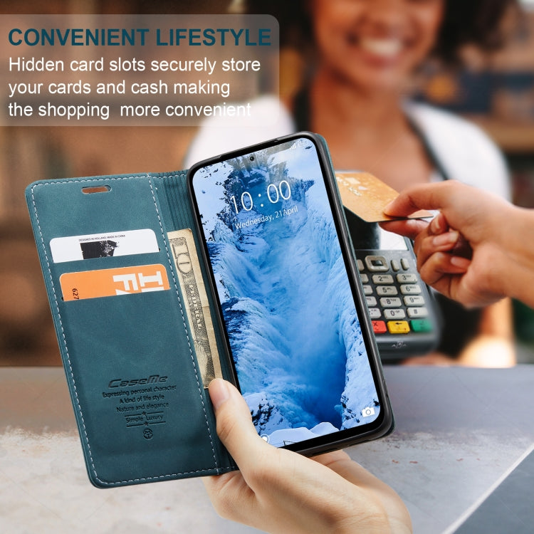 For Xiaomi Redmi Note 13 5G CaseMe 013 Multifunctional Horizontal Flip Leather Phone Case(Blue) by CaseMe