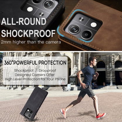 For Xiaomi Redmi Note 13 5G CaseMe 013 Multifunctional Horizontal Flip Leather Phone Case(Black) by CaseMe