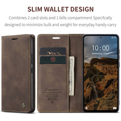 For Xiaomi Redmi Note 13 Pro 4G CaseMe 013 Multifunctional Horizontal Flip Leather Phone Case(Coffee) by CaseMe