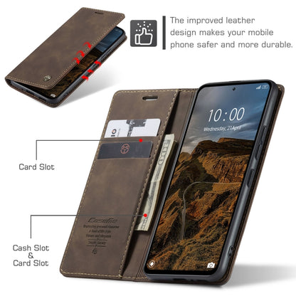 For Xiaomi Redmi Note 13 Pro 4G CaseMe 013 Multifunctional Horizontal Flip Leather Phone Case(Coffee) - Note 13 Pro Cases by CaseMe | Online Shopping UK | buy2fix