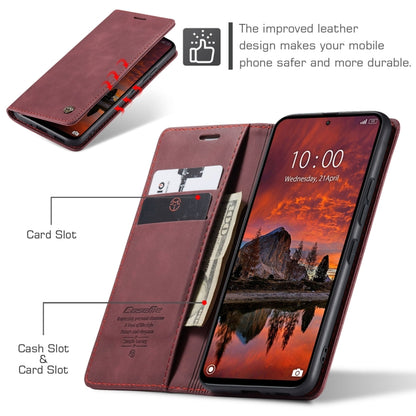 For Xiaomi Redmi Note 13 Pro 4G CaseMe 013 Multifunctional Horizontal Flip Leather Phone Case(Wine Red) by CaseMe