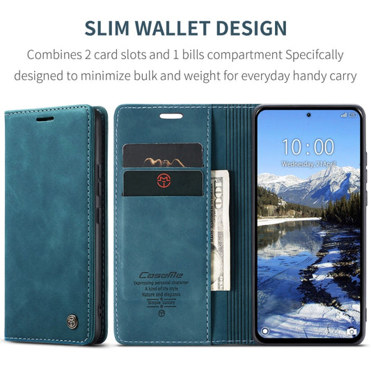 For Xiaomi Redmi Note 13 Pro 4G CaseMe 013 Multifunctional Horizontal Flip Leather Phone Case(Blue) by CaseMe