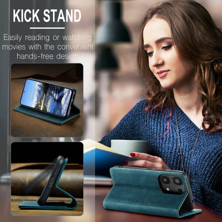 For Xiaomi Redmi Note 13 Pro 4G CaseMe 013 Multifunctional Horizontal Flip Leather Phone Case(Blue) by CaseMe