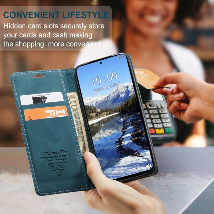 For Xiaomi Redmi Note 13 Pro 4G CaseMe 013 Multifunctional Horizontal Flip Leather Phone Case(Blue) by CaseMe