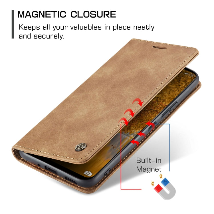For Xiaomi Redmi Note 13 Pro 4G CaseMe 013 Multifunctional Horizontal Flip Leather Phone Case(Brown) by CaseMe