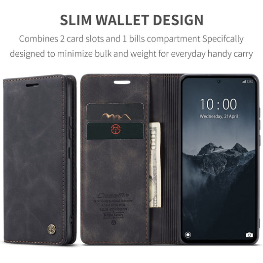 For Xiaomi Redmi Note 13 Pro 4G CaseMe 013 Multifunctional Horizontal Flip Leather Phone Case(Black) by CaseMe