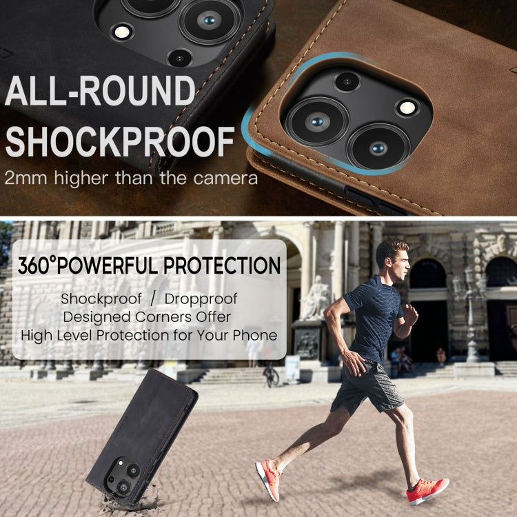 For Xiaomi Redmi Note 13 Pro 4G CaseMe 013 Multifunctional Horizontal Flip Leather Phone Case(Black) by CaseMe