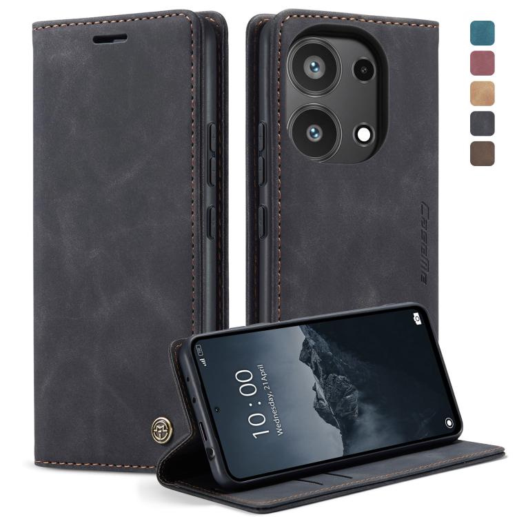 For Xiaomi Redmi Note 13 Pro 4G CaseMe 013 Multifunctional Horizontal Flip Leather Phone Case(Black) by CaseMe