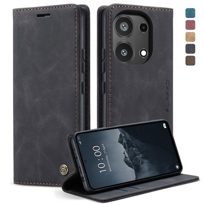 For Xiaomi Redmi Note 13 Pro 4G CaseMe 013 Multifunctional Horizontal Flip Leather Phone Case(Black) by CaseMe