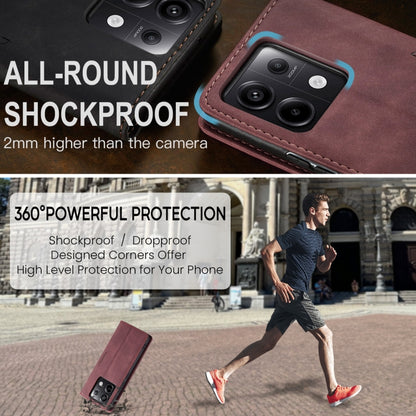 For Xiaomi Redmi Note 13 Pro 5G CaseMe 013 Multifunctional Horizontal Flip Leather Phone Case(Wine Red) by CaseMe
