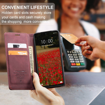 For Xiaomi Redmi Note 13 Pro 5G CaseMe 013 Multifunctional Horizontal Flip Leather Phone Case(Wine Red) by CaseMe