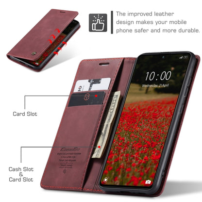 For Xiaomi Redmi Note 13 Pro 5G CaseMe 013 Multifunctional Horizontal Flip Leather Phone Case(Wine Red) by CaseMe