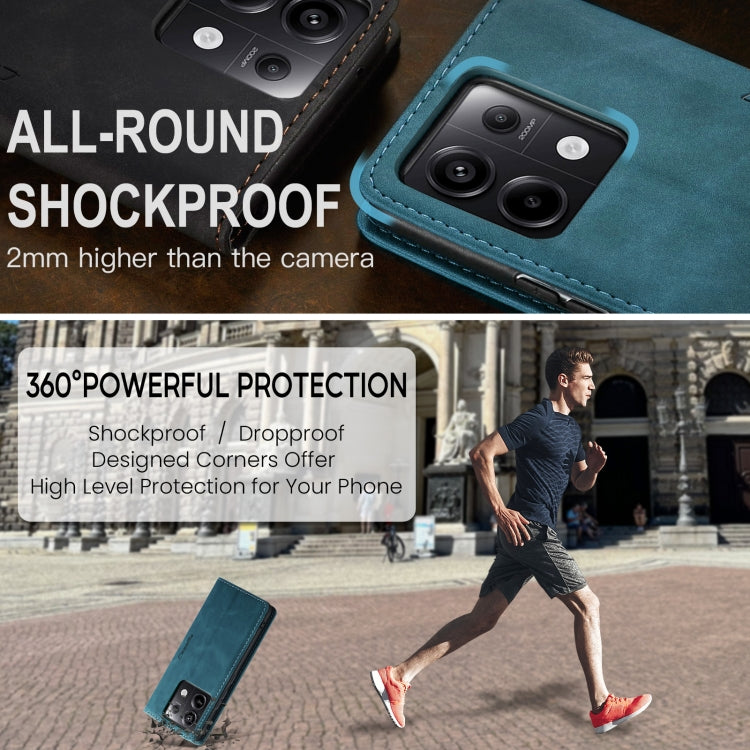 For Xiaomi Redmi Note 13 Pro 5G CaseMe 013 Multifunctional Horizontal Flip Leather Phone Case(Blue) by CaseMe