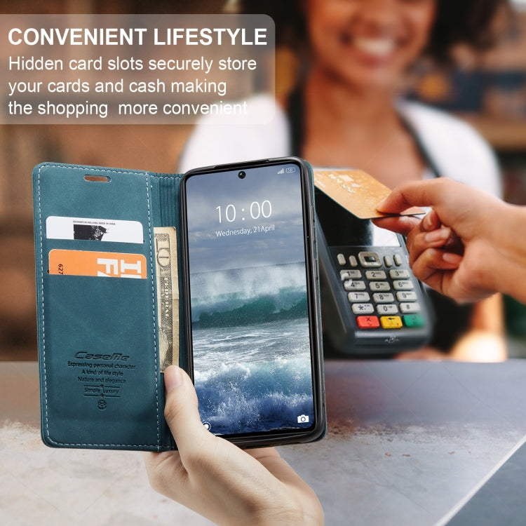 For Xiaomi Redmi Note 13 Pro 5G CaseMe 013 Multifunctional Horizontal Flip Leather Phone Case(Blue) by CaseMe