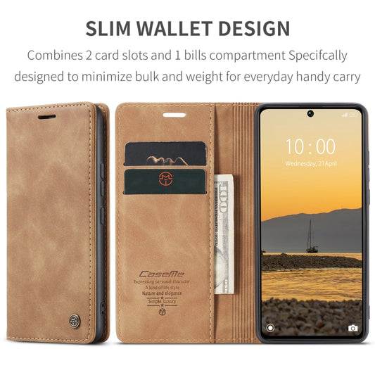 For Xiaomi Redmi Note 13 Pro 5G CaseMe 013 Multifunctional Horizontal Flip Leather Phone Case(Brown) by CaseMe