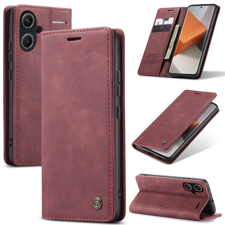 For Xiaomi Redmi Note 13 Pro+ CaseMe 013 Multifunctional Horizontal Flip Leather Phone Case(Wine Red) - Note 13 Pro+ Cases by CaseMe | Online Shopping UK | buy2fix