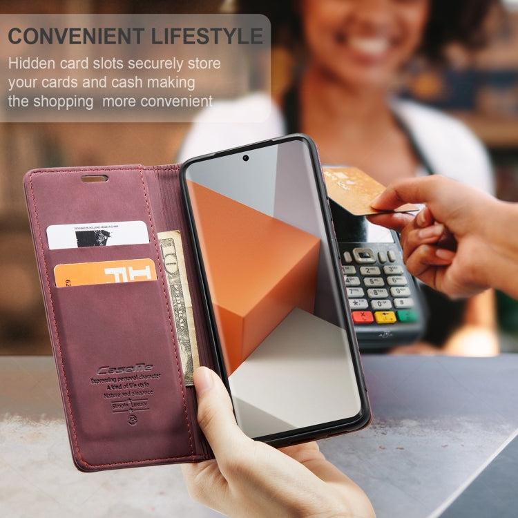 For Xiaomi Redmi Note 13 Pro+ CaseMe 013 Multifunctional Horizontal Flip Leather Phone Case(Wine Red) - Xiaomi Cases by CaseMe | Online Shopping UK | buy2fix