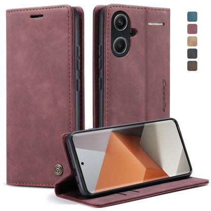 For Xiaomi Redmi Note 13 Pro+ CaseMe 013 Multifunctional Horizontal Flip Leather Phone Case(Wine Red) - Xiaomi Cases by CaseMe | Online Shopping UK | buy2fix