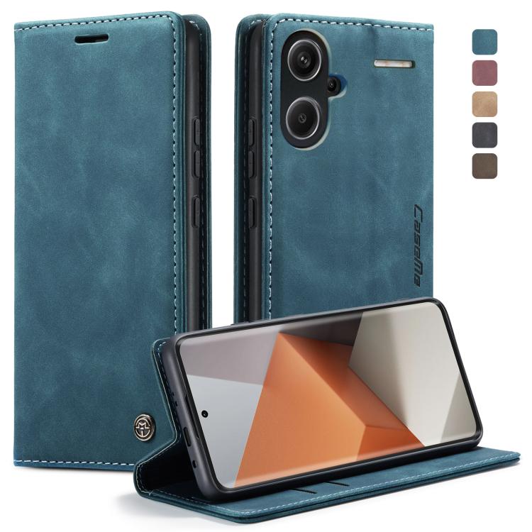 For Xiaomi Redmi Note 13 Pro+ CaseMe 013 Multifunctional Horizontal Flip Leather Phone Case(Blue) by CaseMe