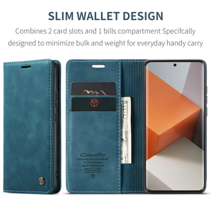For Xiaomi Redmi Note 13 Pro+ CaseMe 013 Multifunctional Horizontal Flip Leather Phone Case(Blue) by CaseMe