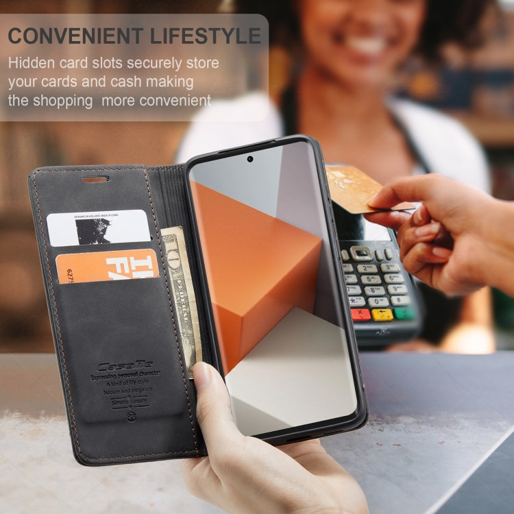 For Xiaomi Redmi Note 13 Pro+ CaseMe 013 Multifunctional Horizontal Flip Leather Phone Case(Black) by CaseMe