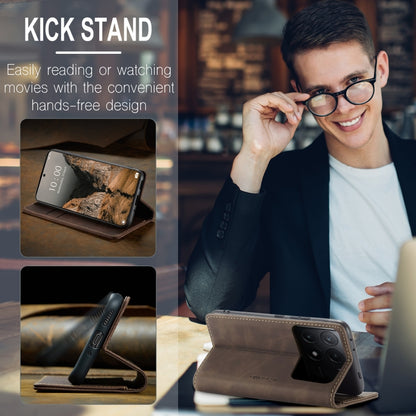For Xiaomi Poco X6 Pro CaseMe 013 Multifunctional Horizontal Flip Leather Phone Case(Coffee) by CaseMe