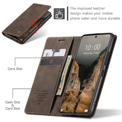 For Xiaomi Poco X6 Pro CaseMe 013 Multifunctional Horizontal Flip Leather Phone Case(Coffee) by CaseMe
