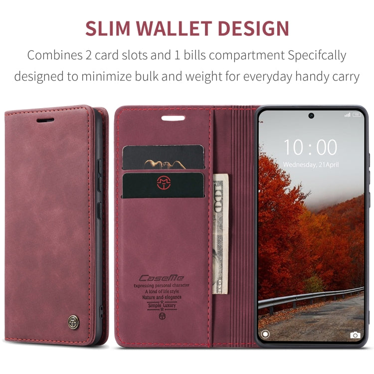 For Xiaomi Poco X6 Pro CaseMe 013 Multifunctional Horizontal Flip Leather Phone Case(Wine Red) by CaseMe