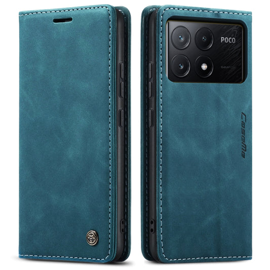 For Xiaomi Poco X6 Pro CaseMe 013 Multifunctional Horizontal Flip Leather Phone Case(Blue) by CaseMe