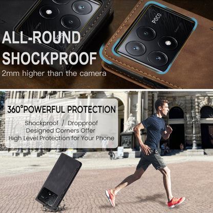 For Xiaomi Poco X6 Pro CaseMe 013 Multifunctional Horizontal Flip Leather Phone Case(Black) by CaseMe