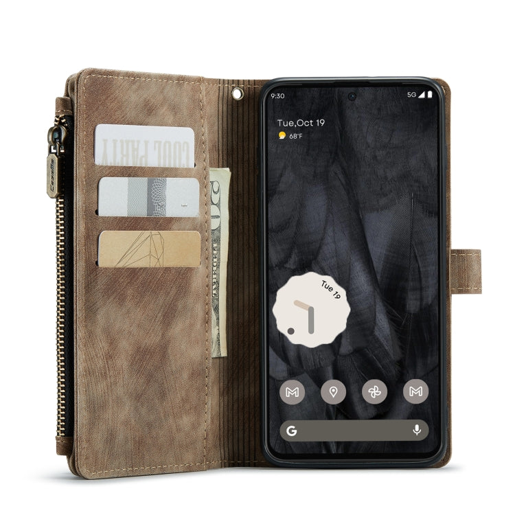 For Google Pixel 8 Pro CaseMe C30 Multifunctional Leather Phone Case(Brown) by CaseMe