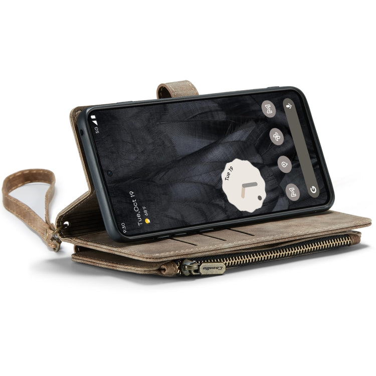 For Google Pixel 8 Pro CaseMe C30 Multifunctional Leather Phone Case(Brown) by CaseMe
