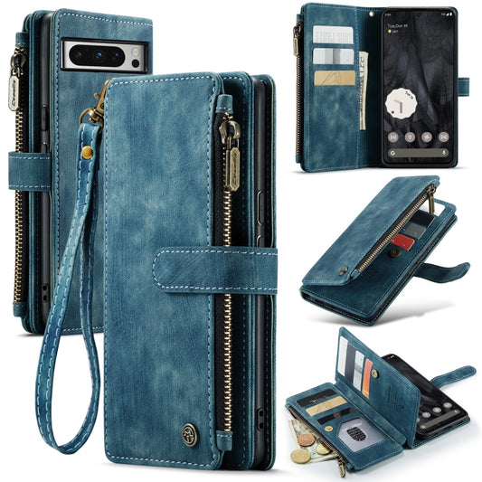 For Google Pixel 8 Pro CaseMe C30 Multifunctional Leather Phone Case(Blue) by CaseMe