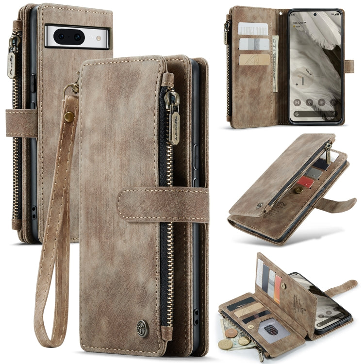 For Google Pixel 8 CaseMe C30 Multifunctional Leather Phone Case(Brown) by CaseMe