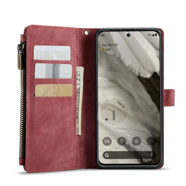 For Google Pixel 8 CaseMe C30 Multifunctional Leather Phone Case(Red) by CaseMe