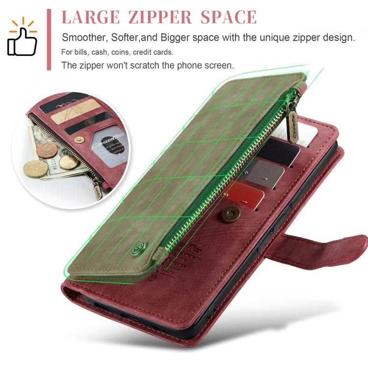 For Google Pixel 8 CaseMe C30 Multifunctional Leather Phone Case(Red) by CaseMe