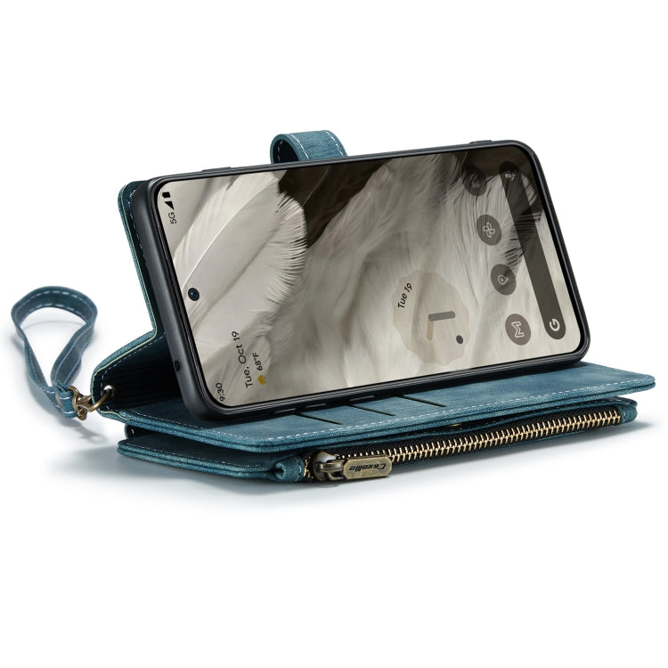 For Google Pixel 8 CaseMe C30 Multifunctional Leather Phone Case(Blue) by CaseMe