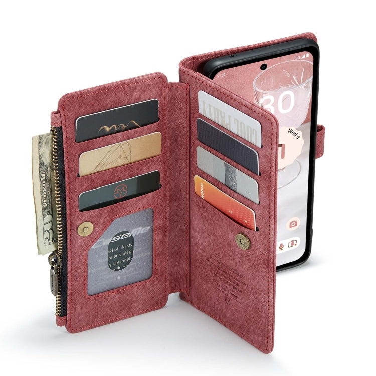 For Google Pixel 8a CaseMe C30 Multifunctional Leather Phone Case(Red) by CaseMe