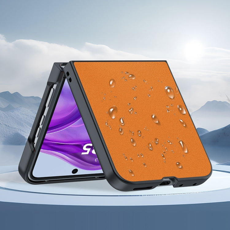 For Motorola Razr 50 Ultra Ultra-thin Plain Skin Leather Phone Case(Green) by buy2fix