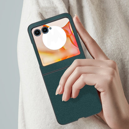 For Motorola Razr 50 / Razr 60 Ultra-thin Plain Skin Leather Phone Case(Orange) by buy2fix