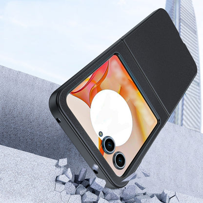 For Motorola Razr 50 / Razr 60 Ultra-thin Plain Skin Leather Phone Case(Orange) by buy2fix