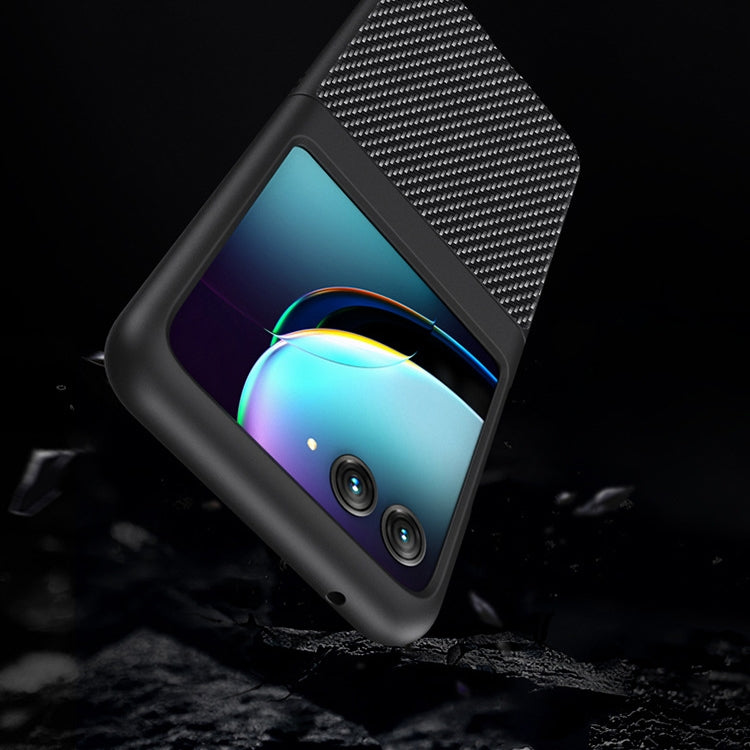 For Motorola Razr 40 Ultra Ultra-thin Plain Skin Leather Phone Case(Orange) by buy2fix